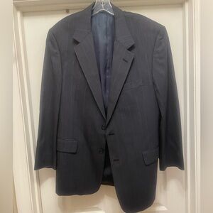 Yves Saint Laurent Men's Dark Navy Pinstripe Suit Jacket